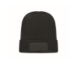 Unisex RPET-polyester muts met patch voor personalisatie kleur zwart