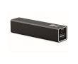 Powerbank van gerecycled aluminium voor smartphone 2.600 mAh kleur zwart