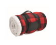 Sherpa deken met ruitpatroon van polyester 230g/m2 kleur rood