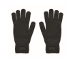 Handschoenen van gerecycled polyester met patch voor personalisatie kleur zwart