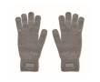 Handschoenen van gerecycled polyester met patch voor personalisatie kleur donkergrijs