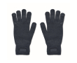 Handschoenen van gerecycled polyester met patch voor personalisatie kleur marineblauw