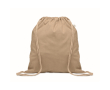 Rugzakje met koorden van gerecycled katoen en RPET 140g/m2 kleur khaki
