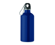 Gerecyclede roestvrijstalen fles met karabijnhaak 500 ml kleur marineblauw