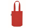 Kleine RPET-vilten tas met plooien en korte handvatten kleur rood