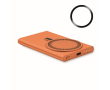 Magnetische draadloze snellader met powerbank 15W kleur oranje