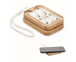 Bamboe doos met riem en draadloze oplaadfunctie 15W kleur hout