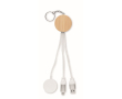 Oplaadkabelset 4-in-1 inclusief horlogelader aan een sleutelhanger kleur wit