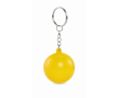 Sleutelhanger met antistressbal in verschillende kleuren kleur geel