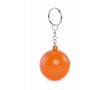 Sleutelhanger met antistressbal in verschillende kleuren kleur oranje