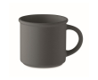 Monochrome mok bedrukken in matte kleur met bovenrand 300ml kleur donkergrijs
