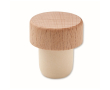 Wijnstopper van beukenhout personaliseren met logo kleur hout