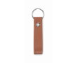Sleutelhanger met leren band in klassieke kleuren kleur bruin