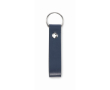 Sleutelhanger met leren band in klassieke kleuren kleur marineblauw