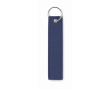 Rechthoekige sleutelhanger van polyester stof in verschillende kleuren kleur marineblauw