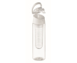 Waterfles met uitneembare infuser in het midden en draaggreep kleur wit