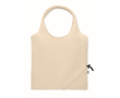 Opvouwbare boodschappentas van gerecycled katoen 140 g/m² kleur beige