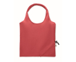 Compacte en opvouwbare boodschappentas van gerecycled katoen 140 g/m² kleur rood