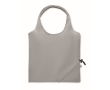 Compacte en opvouwbare boodschappentas van gerecycled katoen 140 g/m² kleur grijs