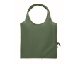 Compacte en opvouwbare boodschappentas van gerecycled katoen 140 g/m² kleur donkergroen