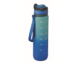 RPET-fles met tuit en waterconsumptie-indicator 1L kleur koningsblauw