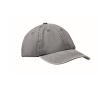 Baseballpet in gewassen katoenstijl met klittenbandsluiting 265 g/m² kleur grijs