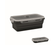 Opvouwbare siliconen lunchbox in kleuren, capaciteit van 1200 ml kleur zwart