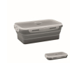 Opvouwbare siliconen lunchbox in kleuren, capaciteit van 1200 ml kleur donkergrijs