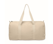Reistas met zijvak en details in natuurlijke kleuren kleur beige