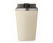 Dubbelwandige beker met keramische binnenlaag 350 ml kleur beige