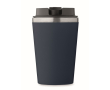 Dubbelwandige beker met keramische binnenlaag 350 ml kleur marineblauw