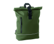 Rugzak met roll-top sluiting, reflecterend en waterdicht 15 inch kleur donkergroen