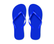Plastic strandslippers in één kleur, personaliseerbaar kleur blauw