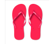 Plastic strandslippers in één kleur, personaliseerbaar kleur rood