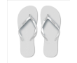 Plastic strandslippers in één kleur, personaliseerbaar kleur wit