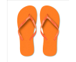 Plastic strandslippers in één kleur, personaliseerbaar kleur oranje