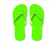 Plastic strandslippers in één kleur, personaliseerbaar kleur limoen groen