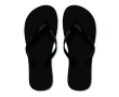 Plastic strandslippers in één kleur, personaliseerbaar kleur zwart