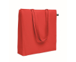Fairtrade katoenen boodschappentas met inzet 180 g/m² kleur rood