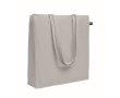 Fairtrade katoenen boodschappentas met inzet 180 g/m² kleur grijs
