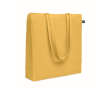 Fairtrade katoenen boodschappentas met inzet 180 g/m² kleur geel