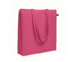 Fairtrade katoenen boodschappentas met inzet 180 g/m² kleur fuchsia