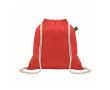 Katoenen trekkoordtas met gerimpelde sluiting 180 g/m² kleur rood