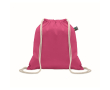 Katoenen trekkoordtas met gerimpelde sluiting 180 g/m² kleur fuchsia