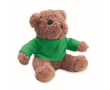 Pluche beertje met gekleurd T-shirt kleur groen