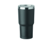 RVS glas met deksel en schuifgat 500ml kleur zwart