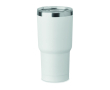 RVS glas met deksel en schuifgat 500ml kleur wit