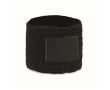 Polsband voor sport, polyester-katoen met personaliseerbaar patch kleur zwart