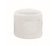 Polsband voor sport, polyester-katoen met personaliseerbaar patch kleur wit
