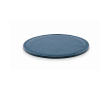 Ronde kunstleren onderzetter, personaliseerbaar kleur marineblauw